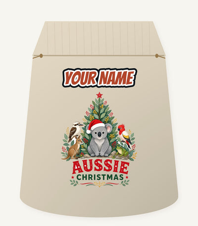 Aussie Animals Christmas Tree Personalised Santa Sack