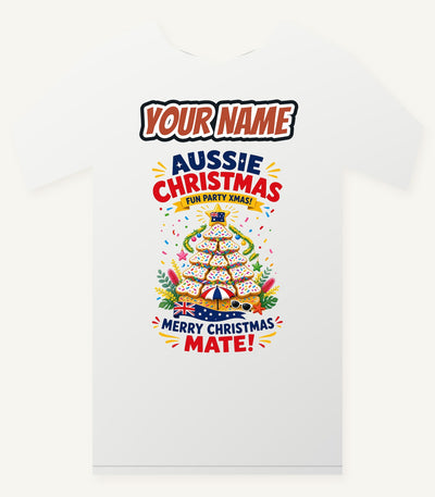 Aussie Christmas Cookie Tree Personalised Christmas T-Shirt and Hoodie