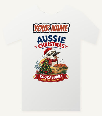 Aussie Kookaburra Christmas Personalised Christmas T-Shirt and Hoodie