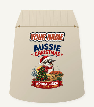 Aussie Kookaburra Christmas Personalised Santa Sack
