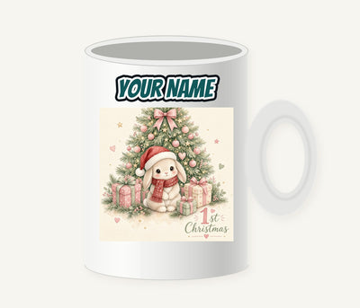 Bunny's First Christmas Personalised Christmas Mug
