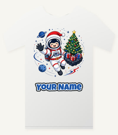 Christmas Astronaut in Space Personalised Christmas T-Shirt and Hoodie
