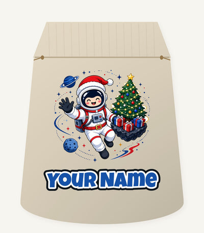 Christmas Astronaut in Space Personalised Santa Sack