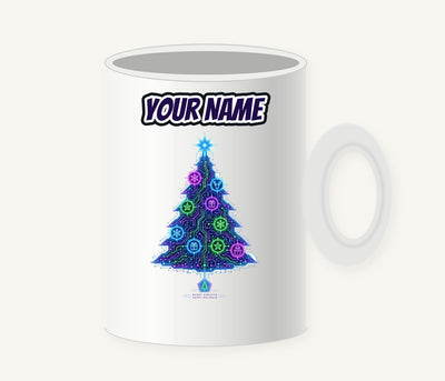 Circuit Board Christmas Tree Personalised Christmas Mug