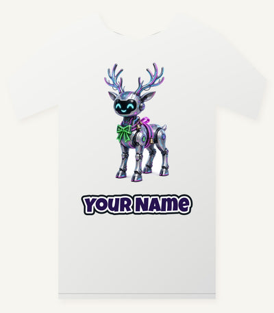 Cyber Reindeer Personalised Christmas T-Shirt and Hoodie