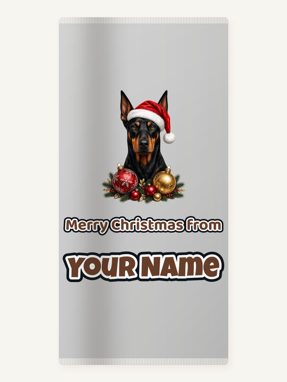 Doberman Personalised Beach Towel