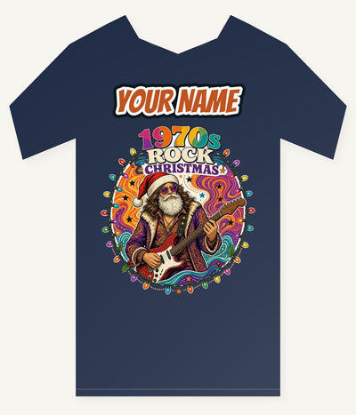 Groovy Rocker Santa Personalised Kids and Baby Christmas Tee