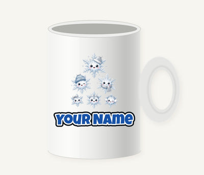 Happy Snowflake Friends Personalised Christmas Mug