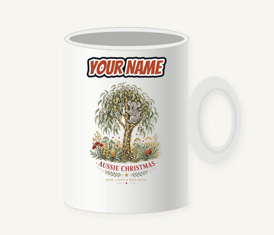 Koala Gum Tree Christmas Personalised Christmas Mug