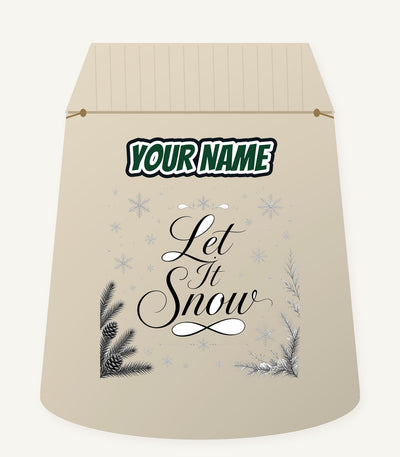 Let It Snow Script Personalised Santa Sack