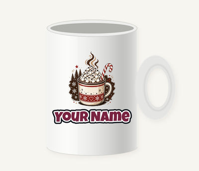 Marshmallow Hot Chocolate Mug Personalised Christmas Mug