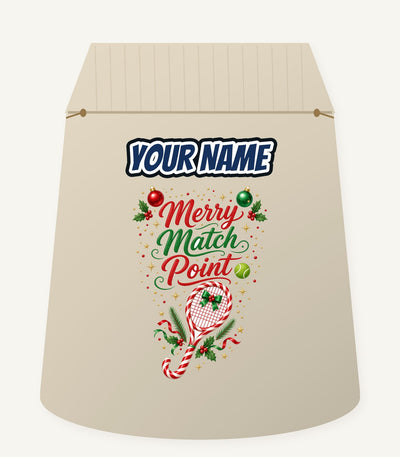 Merry Match Point Tennis Personalised Santa Sack