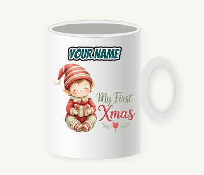 My First Xmas Elf Personalised Christmas Mug