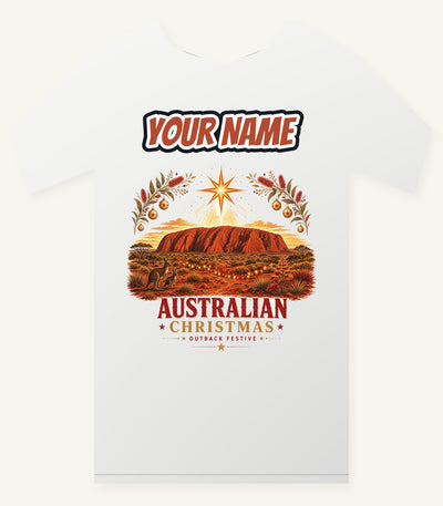 Outback Christmas at Uluru Personalised Christmas T-Shirt and Hoodie