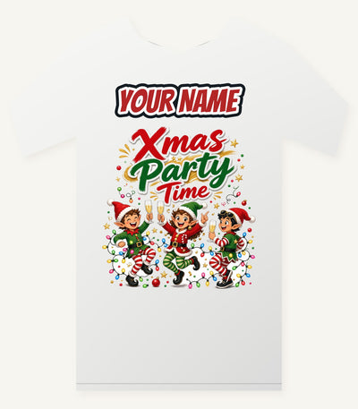 Party Elves With Bubbly Personalised Christmas T-Shirt and Hoodie