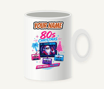 Retro Video Tape Christmas Personalised Christmas Mug
