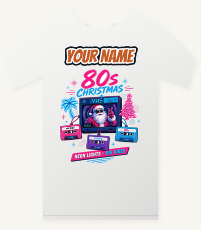 Retro Video Tape Christmas Personalised Christmas T-Shirt and Hoodie