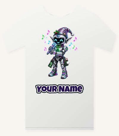 Robot Elf Carols Personalised Christmas T-Shirt and Hoodie
