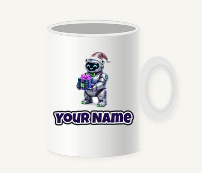 Robot Polar Bear Personalised Christmas Mug