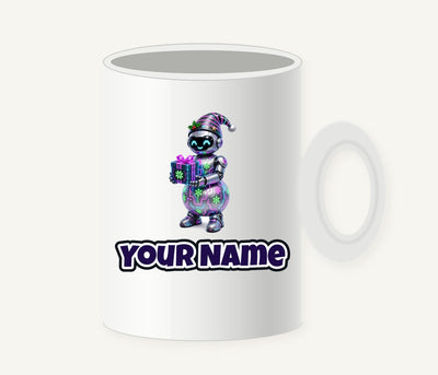 Robot Snowman Personalised Christmas Mug