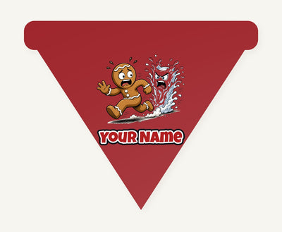 Run, Gingerbread, Run Personalised Christmas Dog Bandana