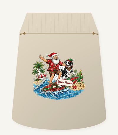 Santa and the Dog on Tour Personalised Santa Sack