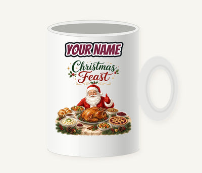 Santa's Christmas Feast Personalised Christmas Mug