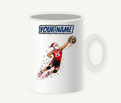 Slam Dunk Santa Personalised Christmas Mug