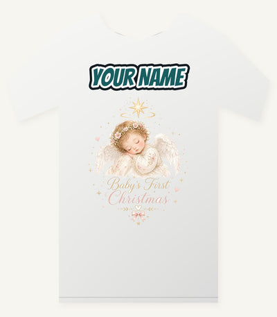 Sleeping Angel Baby Christmas Personalised Christmas T-Shirt and Hoodie