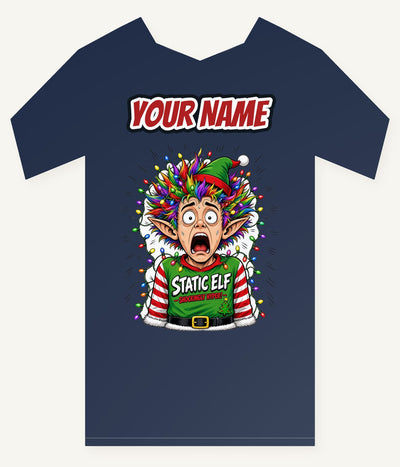 Static Elf Personalised Kids Tee and Baby Bodysuit