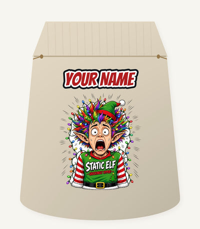Static Elf Personalised Santa Sack