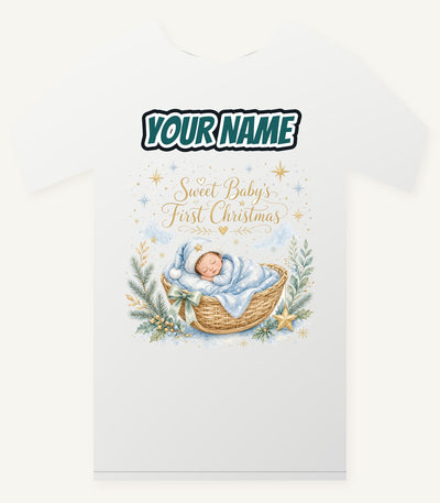 Sweet Baby's First Christmas Personalised Christmas T-Shirt and Hoodie