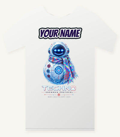 Techno Snowman Protocol Personalised Christmas T-Shirt and Hoodie
