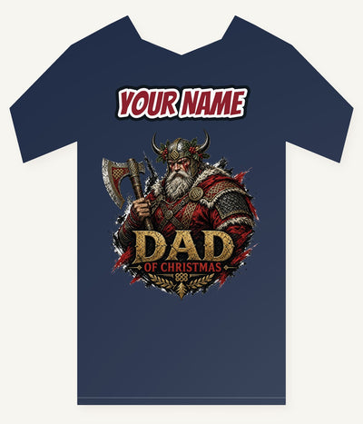 Viking Dad Of Christmas Personalised Kids Tee and Baby Bodysuit