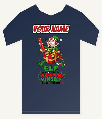 Wrapped Himself As A Present Personalised Kids Tee and Baby Bodysuit
