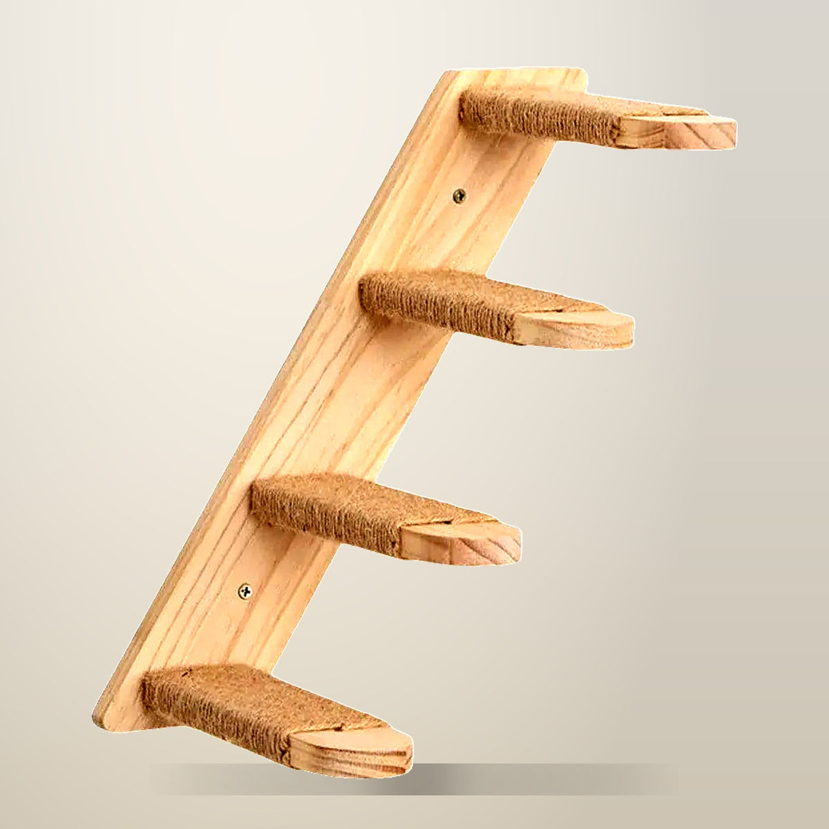 Aimall Wall Mounted Cat Climbing Shelf, Sisal Steps, on a plain cream background