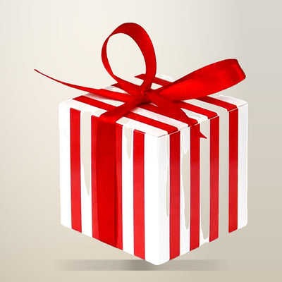 Aimall 100 Piece Red Square Favour Boxes with Ribbon