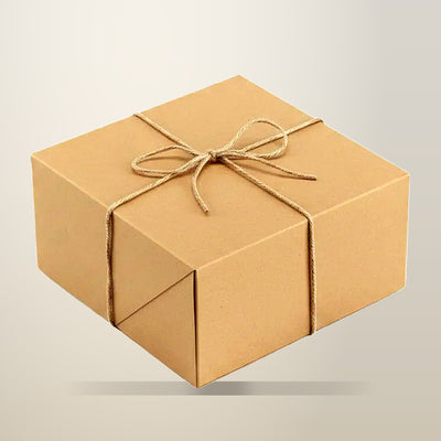 Aimall 10 Pack Kraft Gift Boxes with Jute Rope, 8 x 8 x 4 in