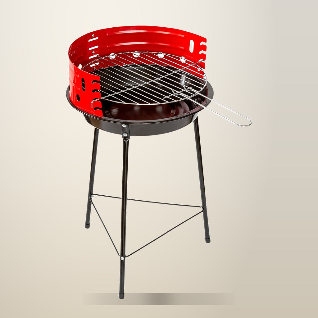 Hacienda Portable Charcoal Grill, 33 cm Diameter, on a plain cream background