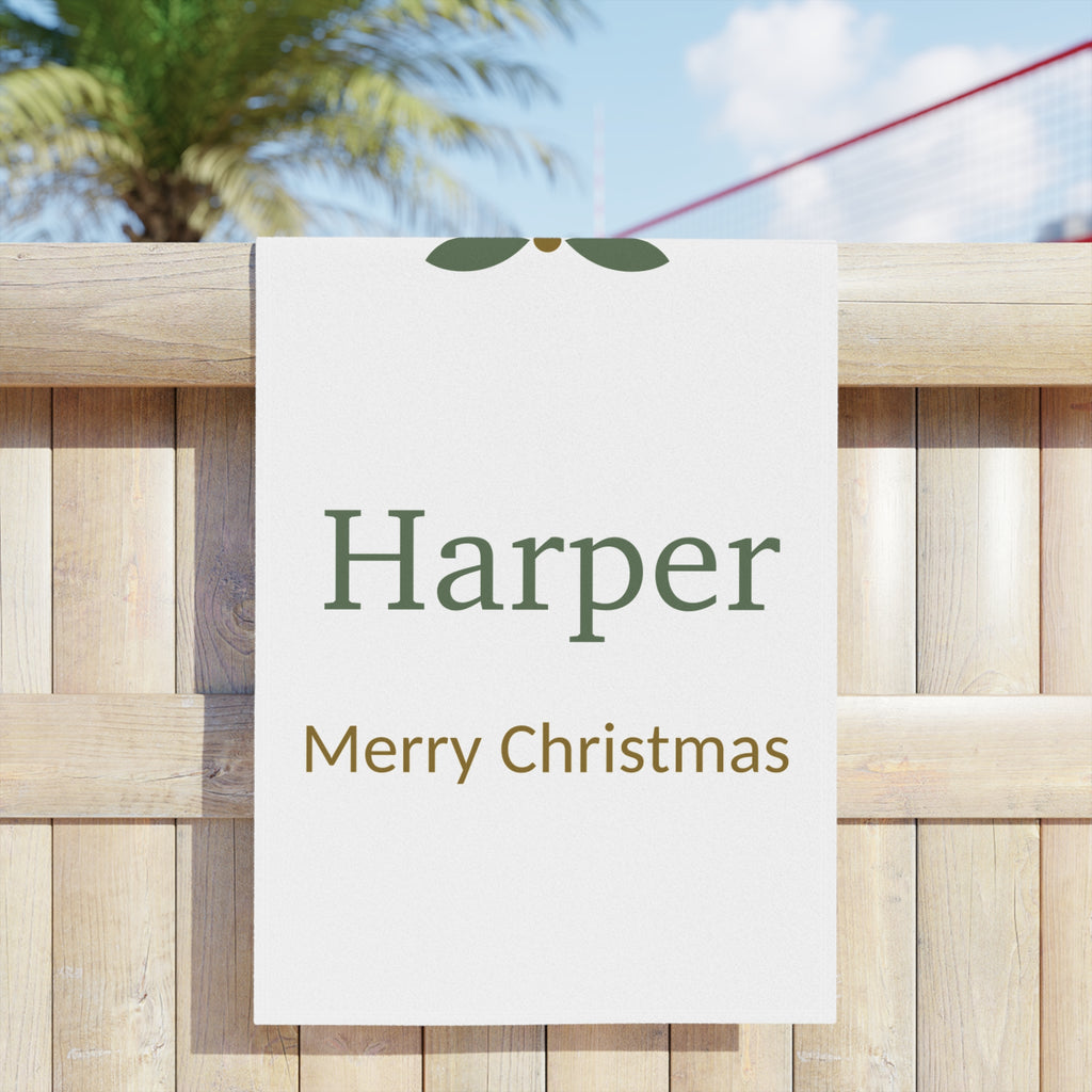 Personalised Christmas Beach Towel