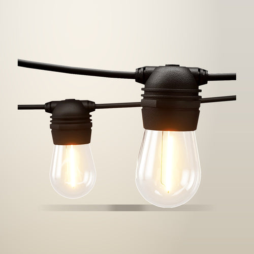 Solar Festoon Lights, 17 m, 2 Pieces, on a plain cream background
