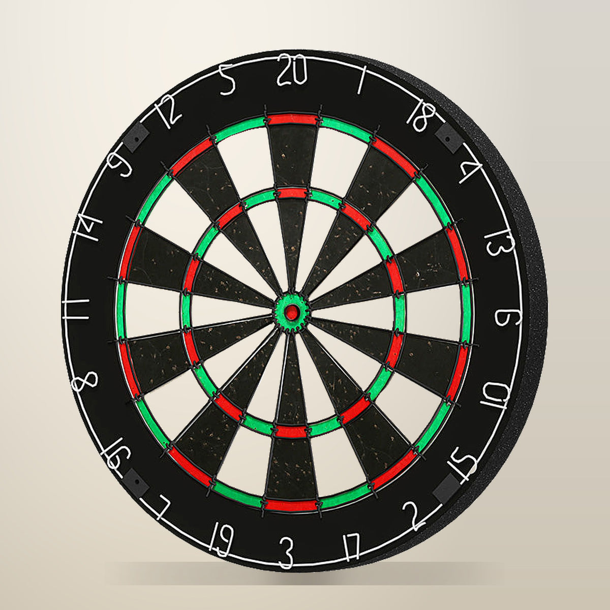 18 Inch Sisal Dartboard with 6 Steel Darts, on a plain cream background