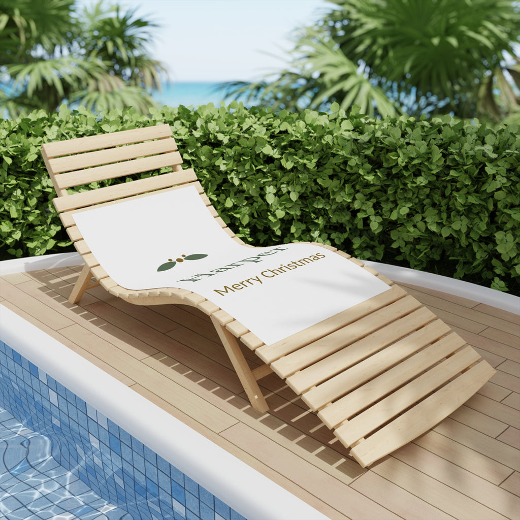 Personalised Christmas Beach Towel