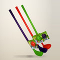 2 Pack Kids Golf Set with Ball and Stick, on a plain cream background