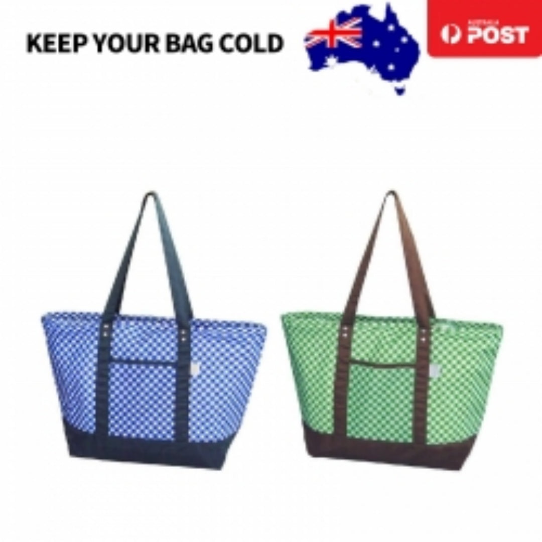 Large Insulated Cooler Shopping Tote, 52 x 18 x 30 cm