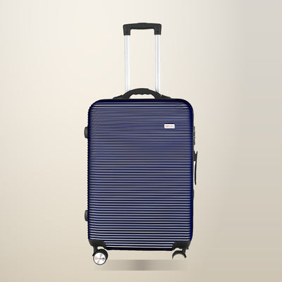 24 Inch Lightweight Luggage, Digital Scale, USB Port, Blue