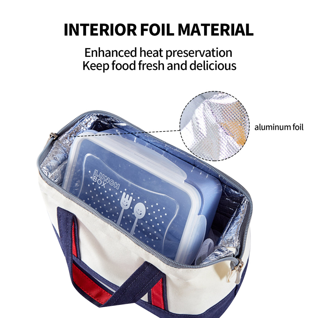 Insulated Lunch Cooler Case, 22 x 11.5 x 16 cm