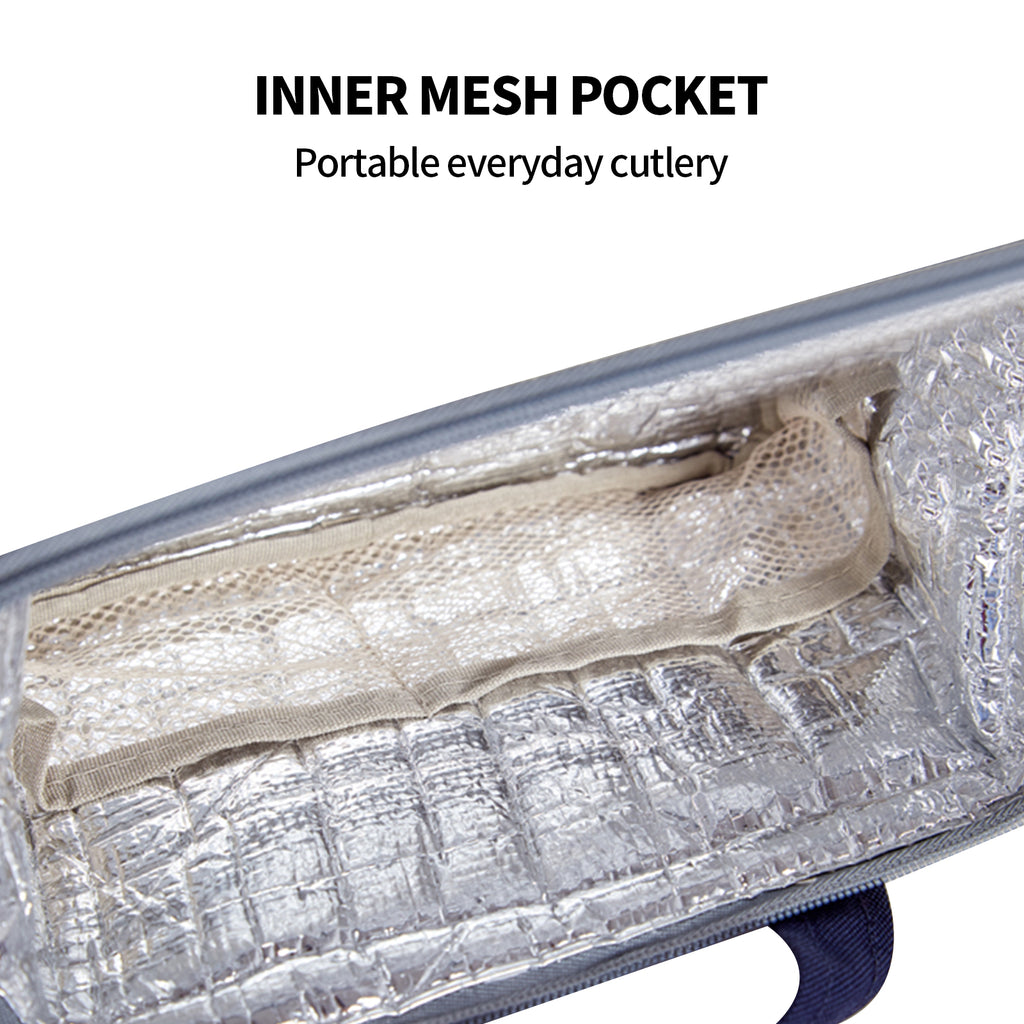 Insulated Lunch Cooler Case, 22 x 11.5 x 16 cm