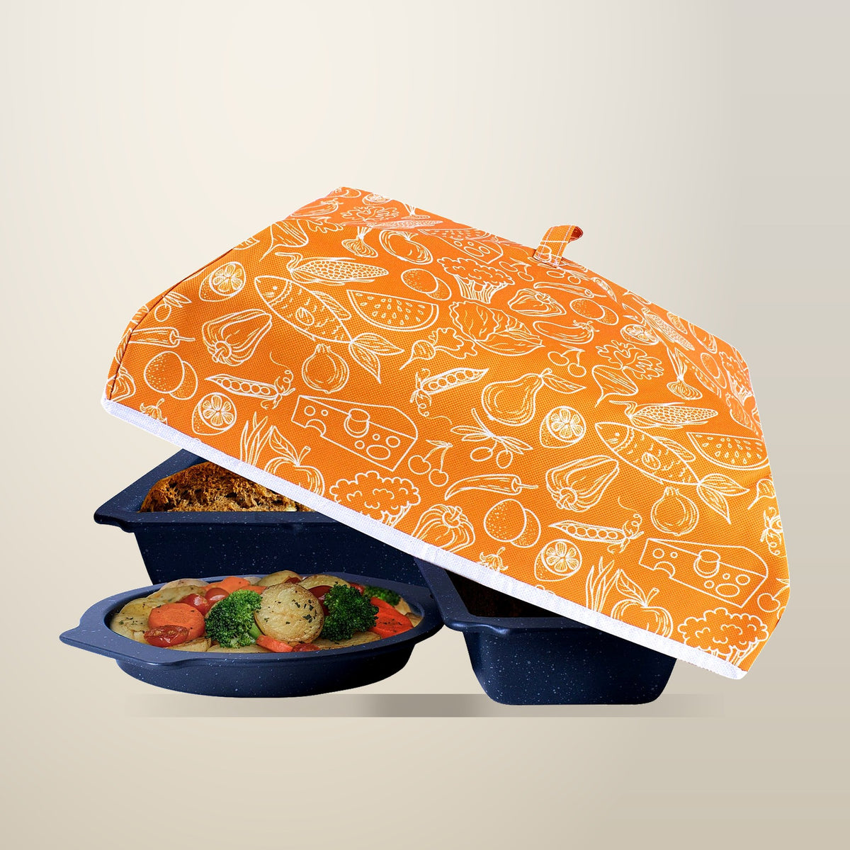 Insulated Food Cover, 37cm, on a plain cream background