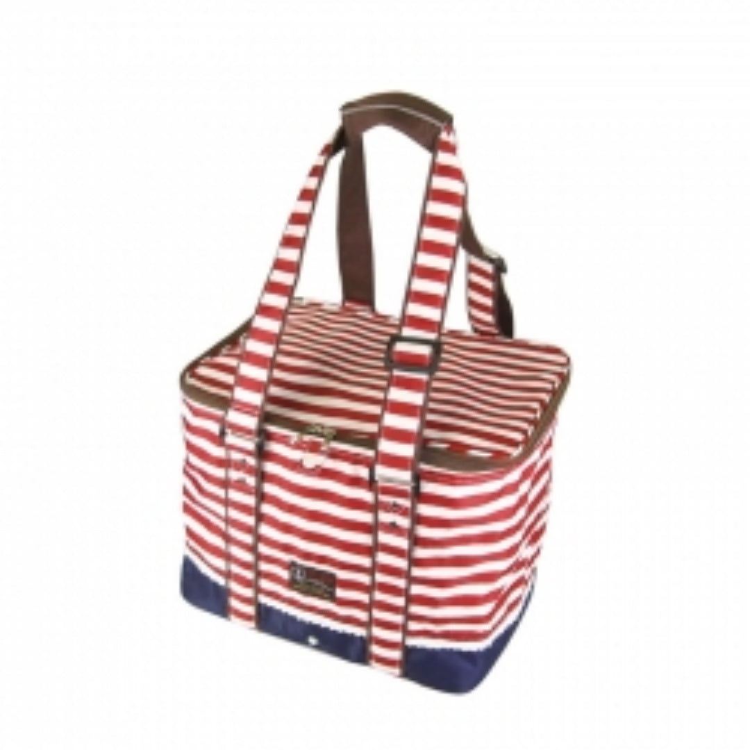 Insulated Picnic Cooler Bag, 23 L, Red Stripe